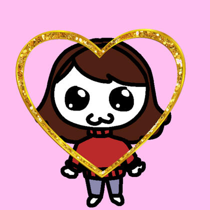 Image of girl with heart frame